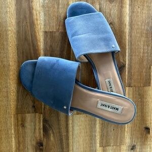 Matt & Nat Women's Blue Slide Sandals